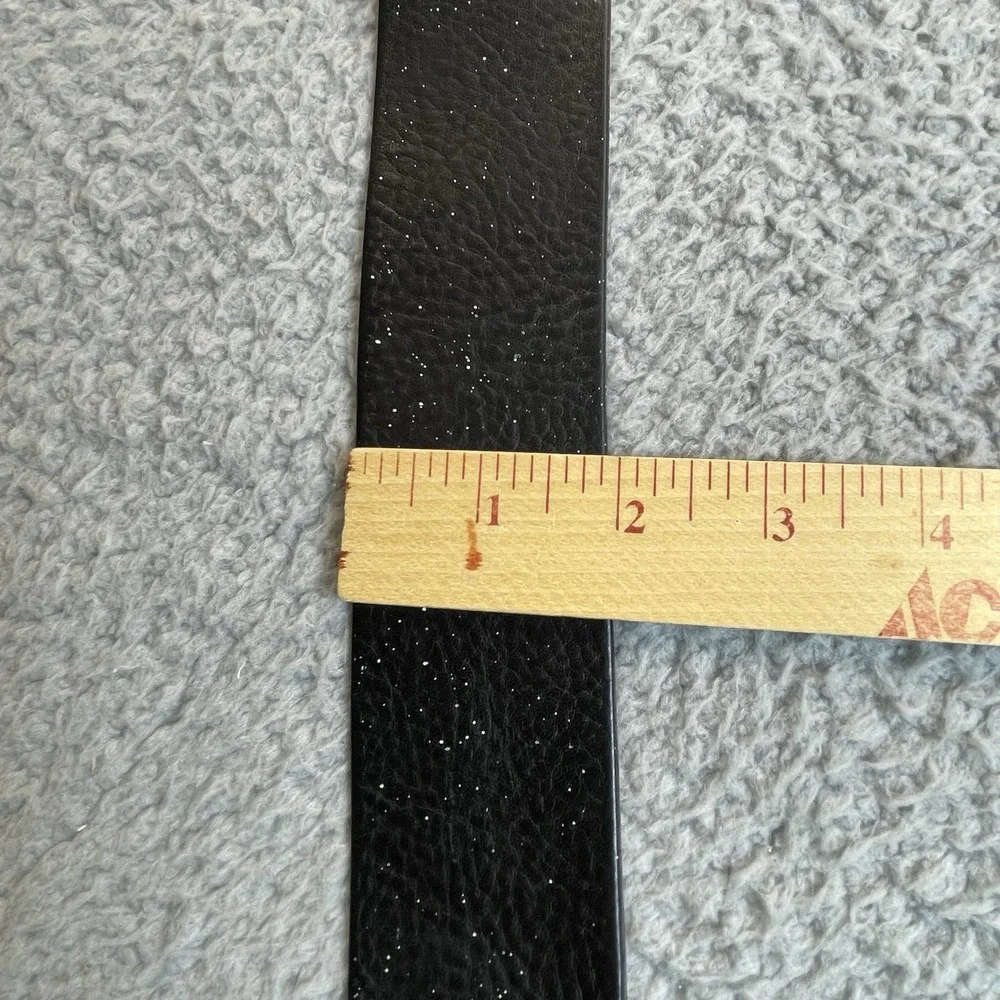 Lauren Ralph Lauren Belts Mens Large Black Italian‎ Leather w/Brass Buckle READ
